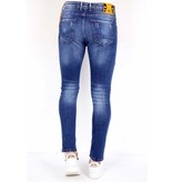 Local Fanatic Luxus Herren Jeans Slim fit Destroyed - 1006 - Blau