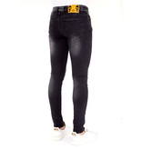 Local Fanatic Luxes Schwarze jeans mit löchern männer - 1028 - Schwarz