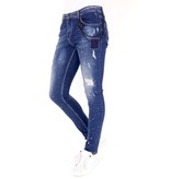 Local Fanatic Luxus Jeans mit Farbspritzer für Männer - 1026 - Blau