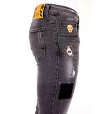 Local Fanatic Luxus Slim Fit Jeans Grau Herren - 1034 - Grau