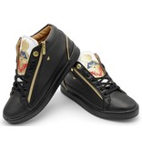 Cash Money Sneaker Männer Prince  Black White - CMS98 - Schwarz Cash Money Sneaker Männer Prince  Black White - CMS98 - Schwarz