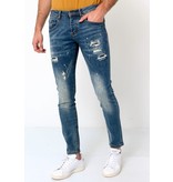 True Rise Destroyed Jeans Herren - D-3092 - Blau