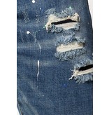 True Rise Destroyed Jeans Herren - D-3092 - Blau