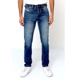 True Rise Herren Jeans Farbspritzer - A-11027 - Blau