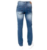 True Rise Herren Jeans Farbspritzer - A-11027 - Blau