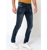 True Rise Slim Fit Hosen Männer Klassische - A-11049 - Blau