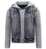 Enos Jeansjacke Mit Kapuze Für Männer - RJ9102 - Schwarz