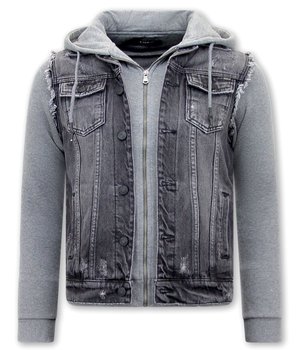 Enos Jeansjacke Mit Kapuze Für Männer - RJ9102 - Schwarz