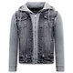 Jeansjacke Mit Kapuze Für Männer - RJ9102 - Schwarz
