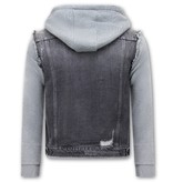 Enos Jeansjacke Mit Kapuze Für Männer - RJ9102 - Schwarz