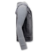 Enos Jeansjacke Mit Kapuze Für Männer - RJ9102 - Schwarz