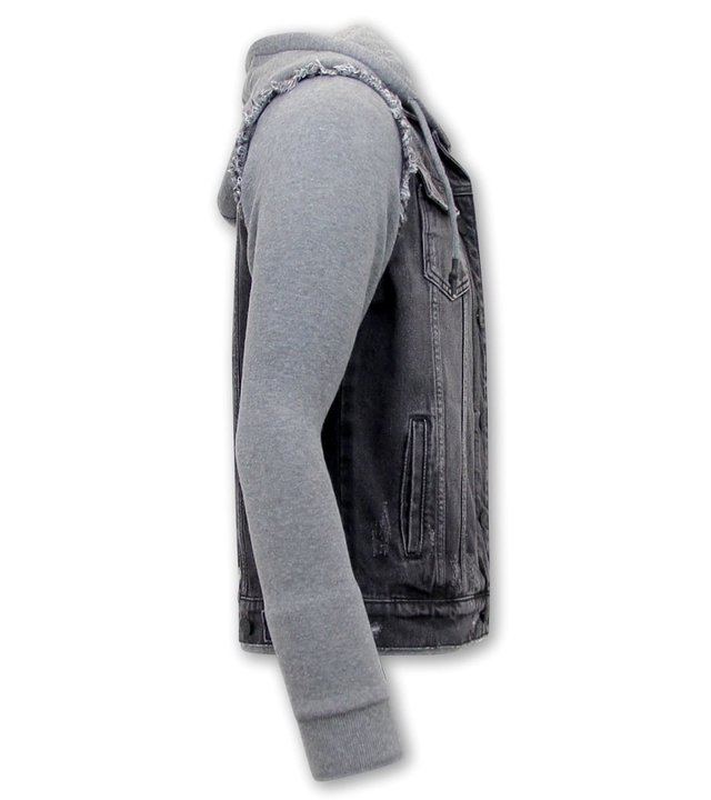 Enos Jeansjacke Mit Kapuze Für Männer - RJ9102 - Schwarz