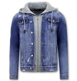 Enos Jeansjacke Mit Kapuze - RJ9106 -  Blau