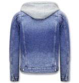 Enos Jeansjacke Mit Kapuze - RJ9106 -  Blau