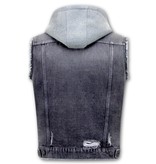 Enos Jeansweste Mit Kapuze - RJ9105 - Schwarz