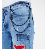 Local Fanatic Kurze Jeans Shorts Herren - 1042 - Blau