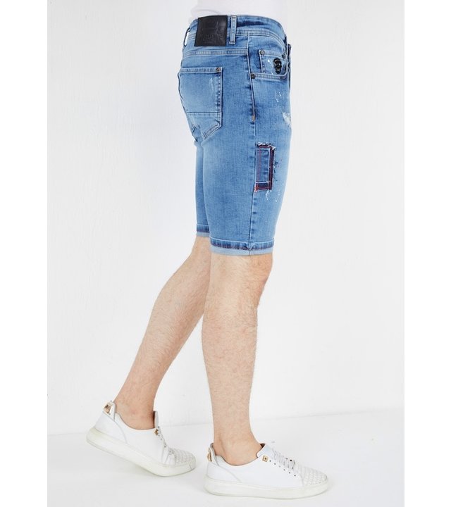 Local Fanatic Kurze Jeans Shorts Herren - 1042 - Blau