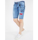 Local Fanatic Kurze Jeans Shorts Herren - 1042 - Blau