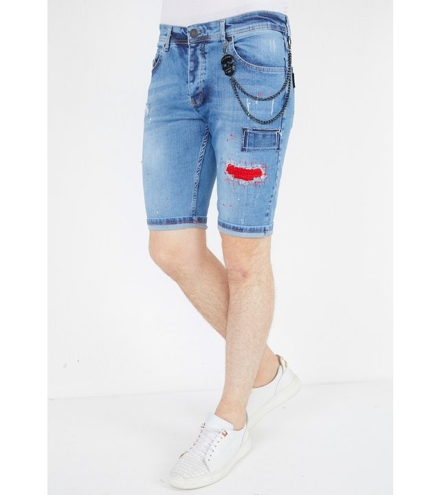 Local Fanatic Kurze Jeans Shorts Herren - 1042 - Blau