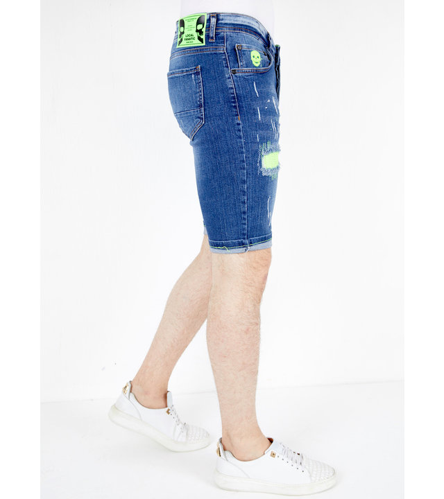 Local Fanatic Herren Kurze Jeans - 1044 - Blau