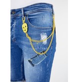 Local Fanatic Jeanshose Herren Kurz - 1046 - Blau Local Fanatic Jeanshose Herren Kurz - 1046 - Blau