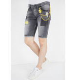 Local Fanatic Kurze Jeans Shorts Herren - 1053 - Grau