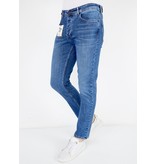 True Rise Klassische Luxus Jeans Männer - A53C - Blau