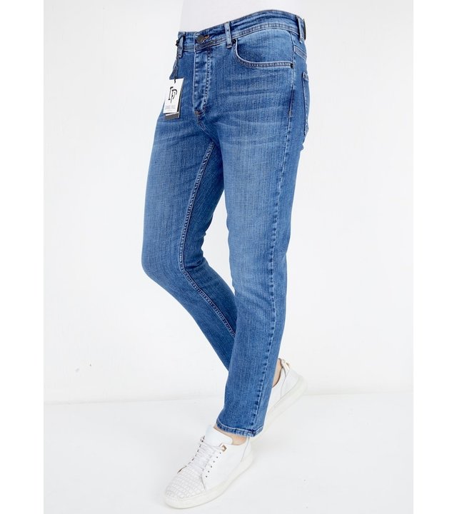 True Rise Klassische Luxus Jeans Männer - A53C - Blau