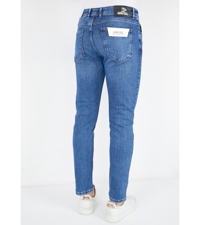 True Rise Klassische Luxus Jeans Männer - A53C - Blau