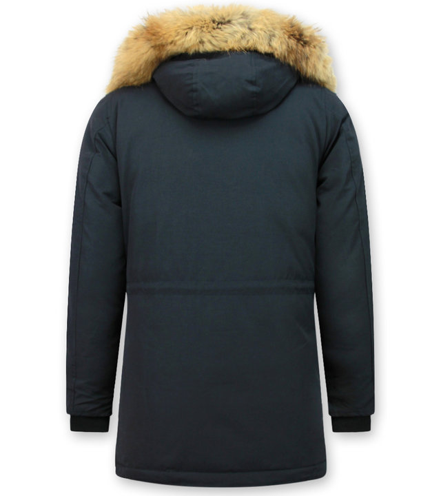 Tony Backer Winterjacken Herren mit Pelz - Parka - Blau