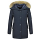 Jacken mit Fellkragen - Winterjacken Damen Lange - Canada Style - Blau
