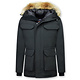 Winterjacke Herren - Parka Lang mit Fellkragen -  Expedition Parka - Schwarz