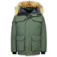 Winterjacke Herren - Parka Lang mit Fellkragen - Expedition Parka - Grün
