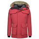 Winterjacke Herren - Parka Lang mit Fellkragen - Expedition Parka - Rot
