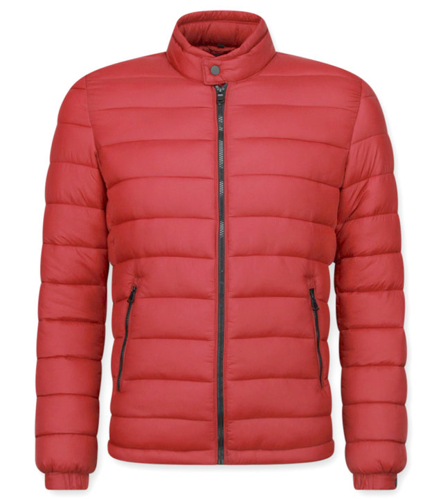 Enos Winterjacken Herren Kurze - Down Jacke - Rot