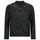 Biker jacke - Herren Kunstlederjacke - Schwarz