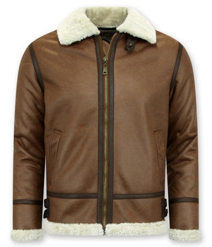 Tony Backer Lammy Coat - Shearling jacket - Braun