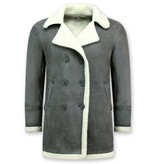 Frilivin Lammy Coat - Shearling Jacke Herren Lammfell - Grau