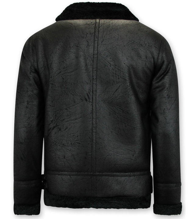 Tony Backer  Lammfelljacke - Lammy Coat - Schwarz