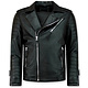 Motorradjacke Herren Kunstleder - Schwarz