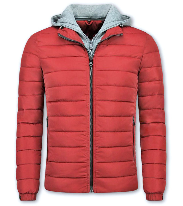 Enos Kurtze Winterjacke Männer - Rote Jacke - Rot