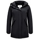 Damen Wintermantel Parka - Slim Fit - Schwarz