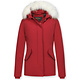 Damen Winterjacke mit Kapuze Pelz - 5897R - Rot