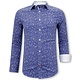 Blumen Hemden Herren Slim Fit - 3085 - Blau