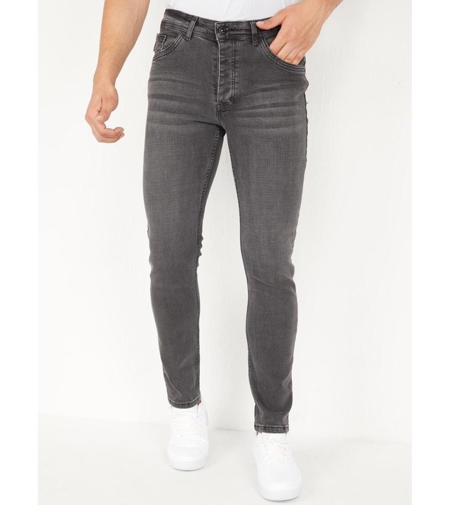 True Rise Regular Fit Herren Jeans Stretch - DP02 - Grau