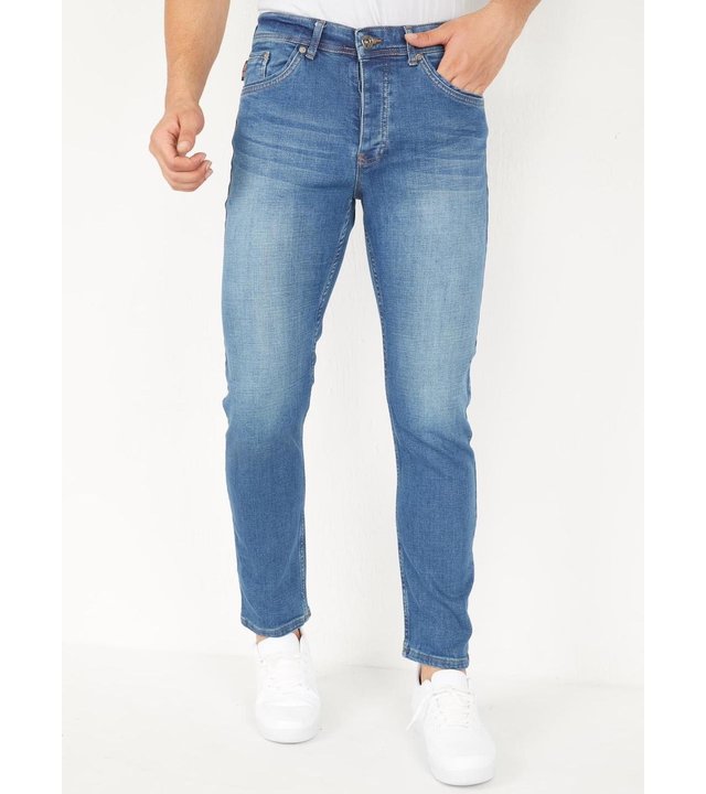True Rise Herren Jeans Stretch Regular Fit - DP04 - Blau