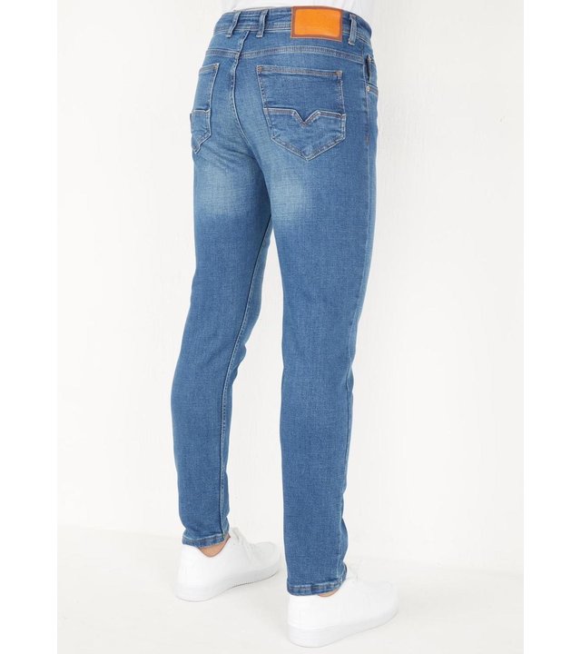 True Rise Herren Jeans Stretch Regular Fit - DP04 - Blau
