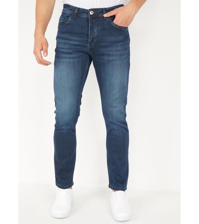 True Rise Stretch Jeans Herren Regular - DP14 - Blau