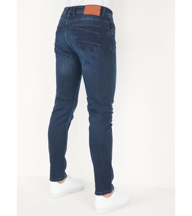 True Rise Stretch Jeans Herren Regular - DP14 - Blau