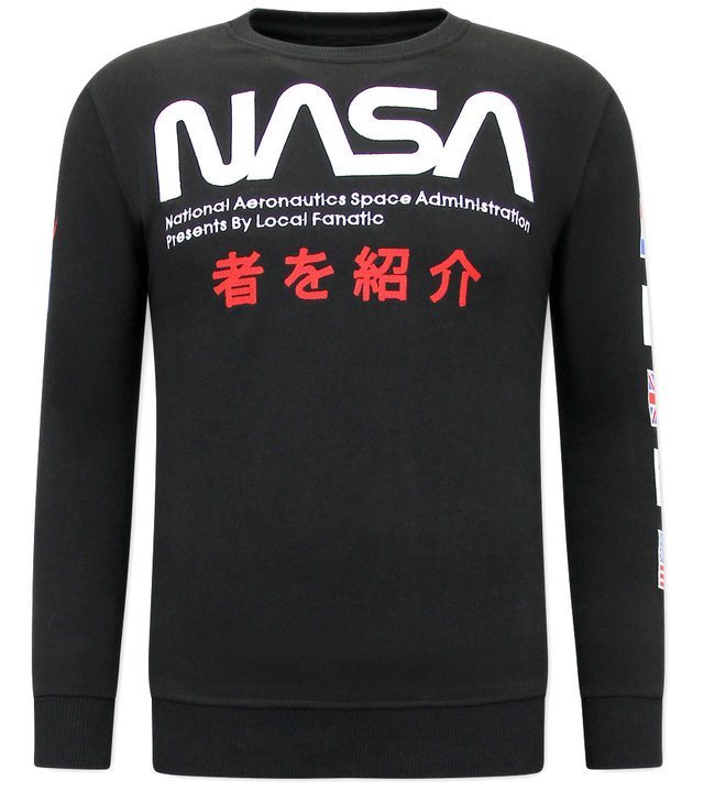 Local Fanatic Herren Sweater NASA International - 11-6505Z - Schwarz